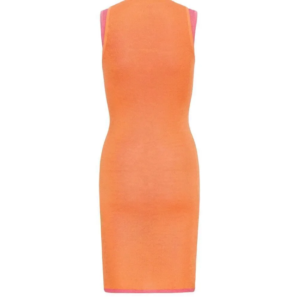 LE SUPERBE AIRY DRESS in Orange/Strawberry NWT Size XS